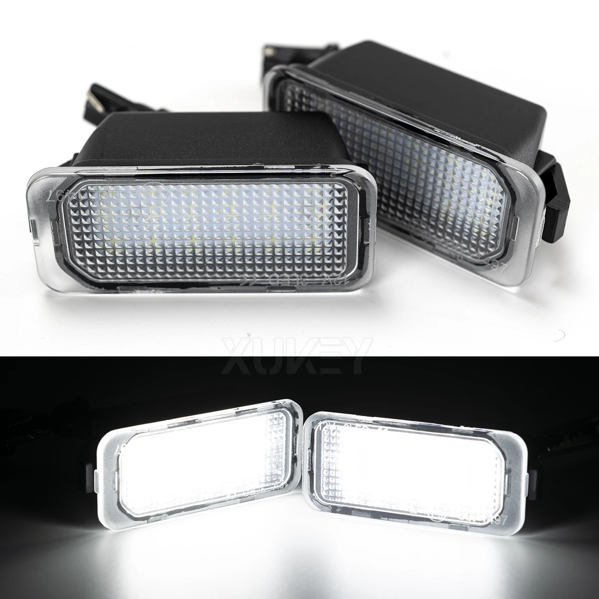 

2X Number Plate Lights LED Rear License Lamps 6000K Xenon White for Ford Fiesta Focus SMAX C-MAX Grand C max Mondeo Kuga Galaxy