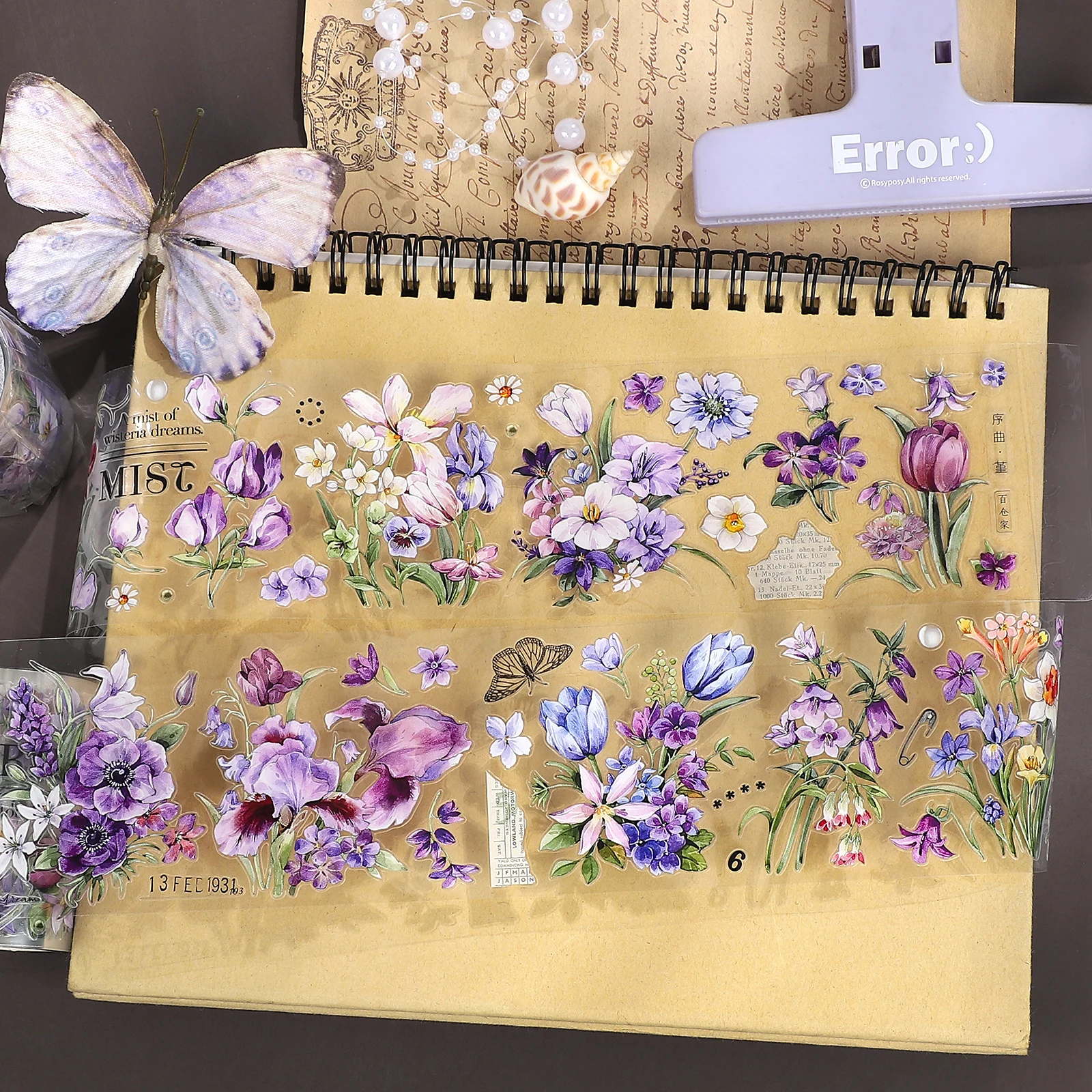 60mm-6m-vintage-purple-plant-flower-landscape-pet-tape-creative-diy-journal-material-collage-scrapbooking-stationery