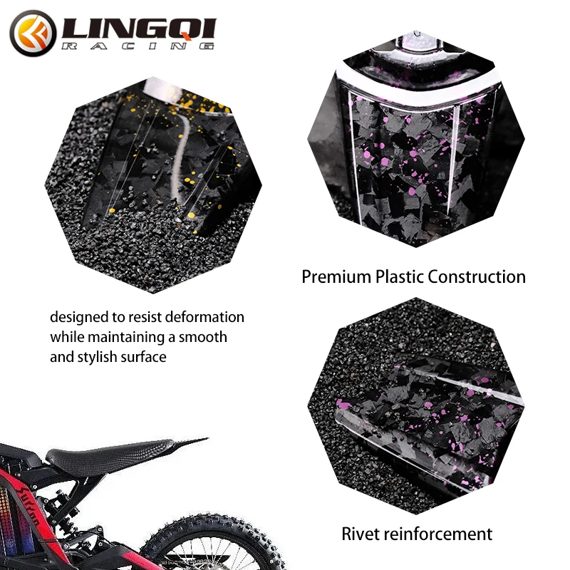 LINGQI Rear Tail Fender Mudguard Plastic Mudguards For Light Bee X Bike Scooter E-bike Off-road Motorcycle Mud Guard Accessories