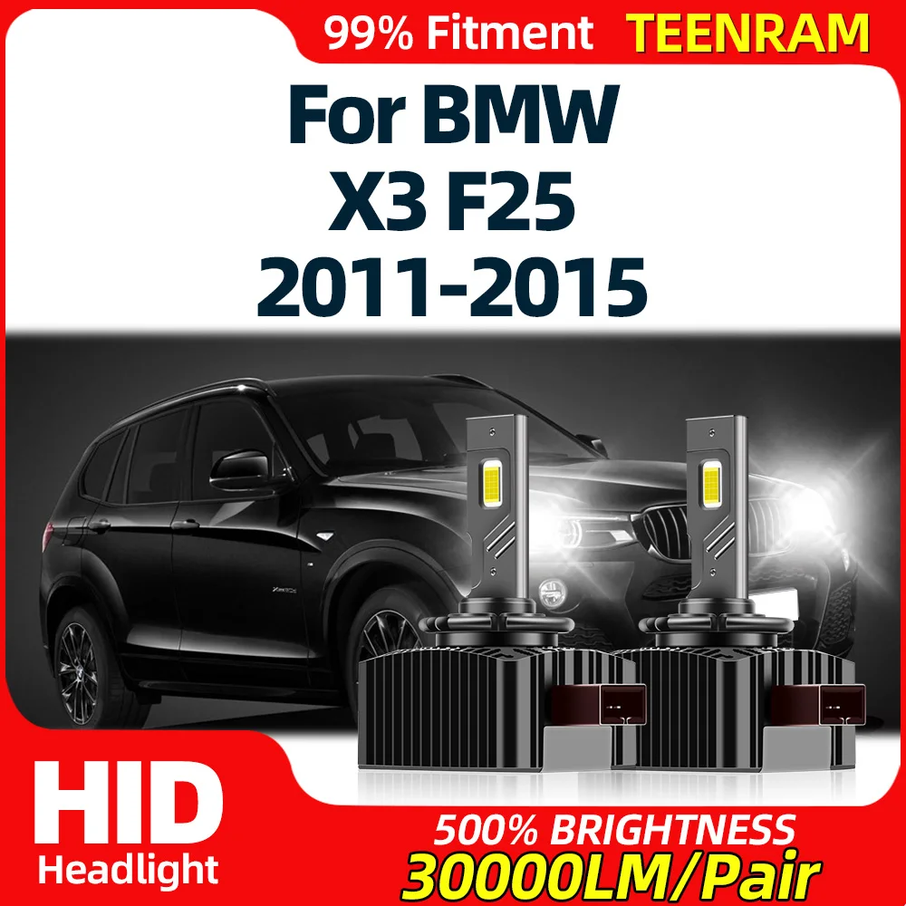 

D1S Canbus LED Headlight 30000LM HID Xenon Headlamps Bulbs 6000K White Plug&Play For BMW X3 F25 2011 2012 2013 2014 2015