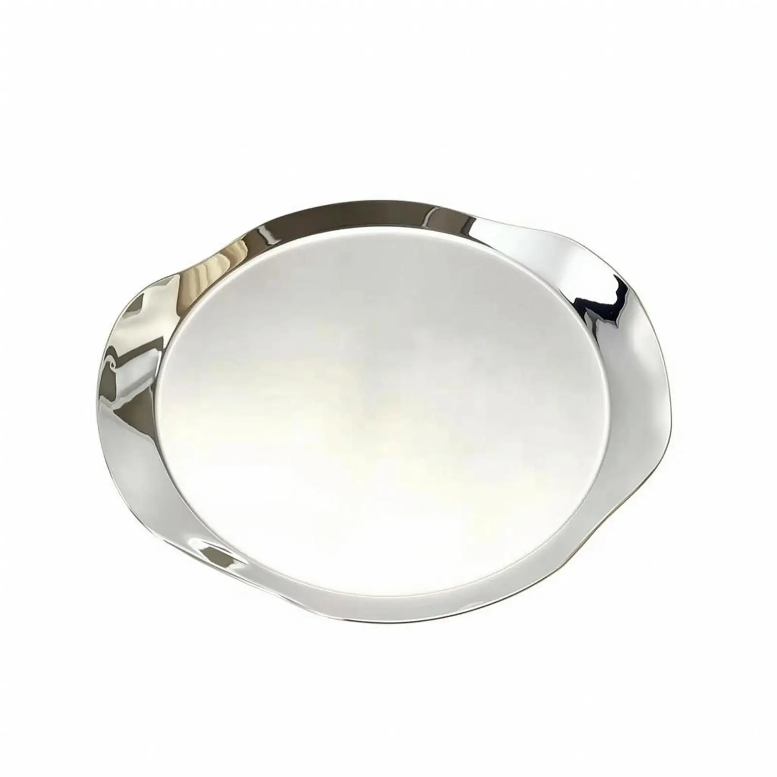 Premium Metal Dessert Tray with Spill Resistant Edge for Kitchen Counter and Dining Room Use