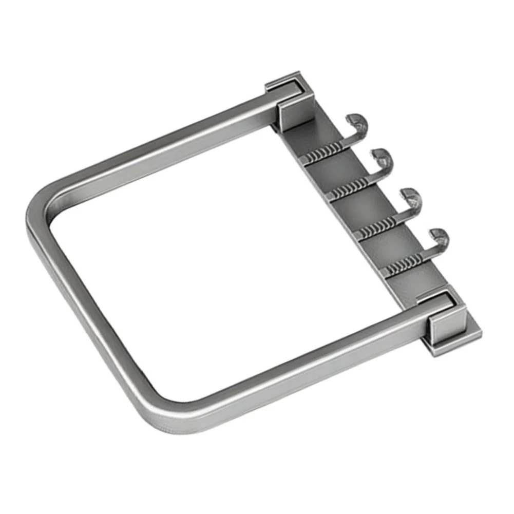 Space Aluminum Foldable Wall Shelf for Basin Storage Bathroom Organizer with 4 Hooks 26.5 cm x 23 cm Dimensions