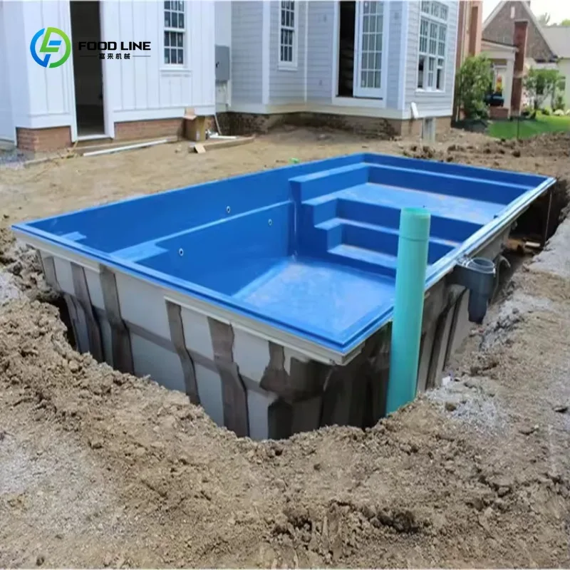 5-7m Ready Made Fiberglass Plunge Pool Spa Above Inground for Family Adult Outdoor Swimming Custom
