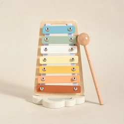 Montessori Musical Instruments Baby Music Educational Enlightenment Toys Wooden Newborn Suona Rattle Ringing Xylophone Toy Gift