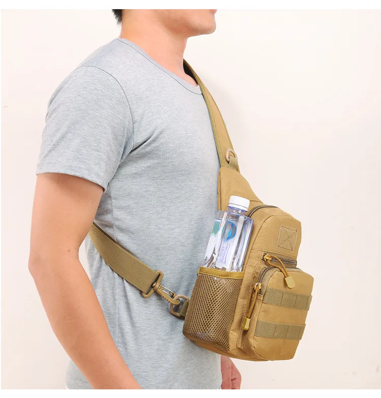 

Waterproof and wear-resistant Oxford men's chest bag cycling outdoor sports one shoulder slant hanging bag portable kettle bag