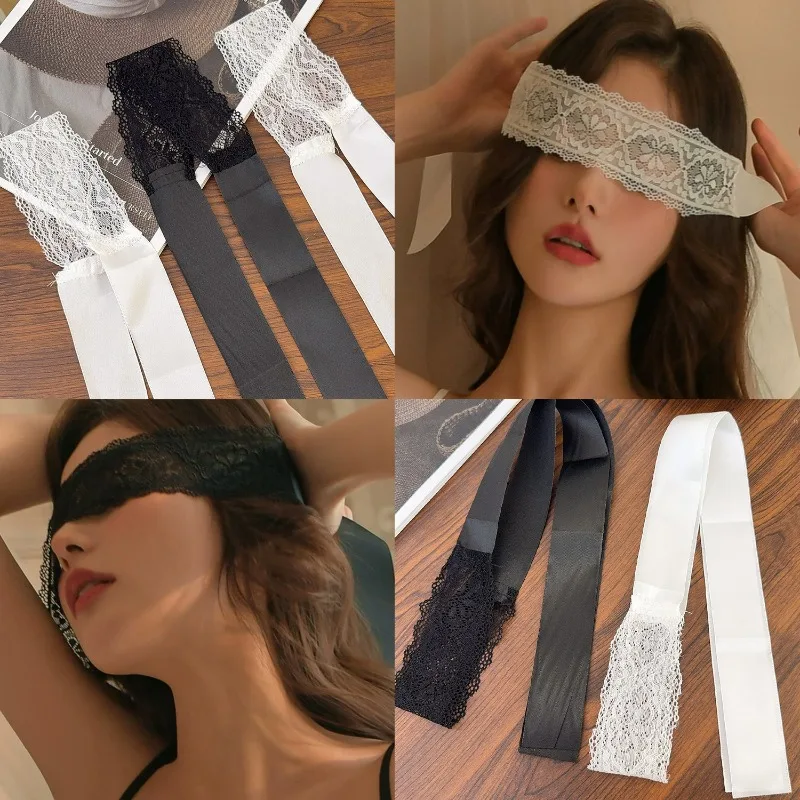 قابل للتعديل الدانتيل قناع عين النوم أقنعة العين للنساء الرجال فاسق حريري لينة القوطية تأثيري زي حفلة لعب الأدوار DIY التبعي