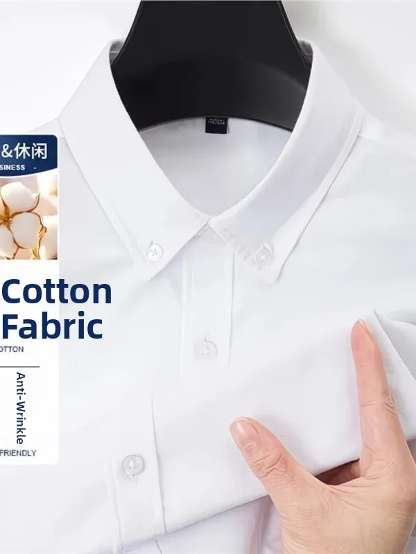 Long Sleeve Work Shirt Men's Spring Autumn New Business Wear Resistant Stain And Wearable Workwear Large Size Shirt Jacket Tr...