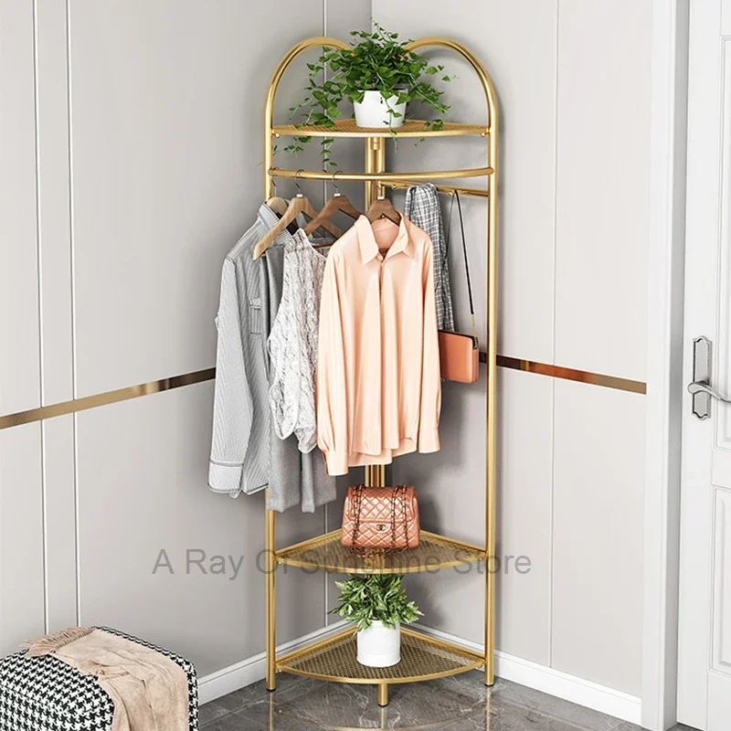 

Standing Coat Rack Wardrobes Shelf Entrance Bags Shelves Clothes Rack Foldable Shoe Corner Luxury Porte Manteau Hall Furniture