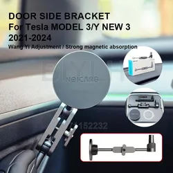 For Tesla MODEL Y Model 3 Highland 2025 Car Metal Mobile Phone Holder Accessorie Powerful Magnetic Door Side Mobile Phone Holder