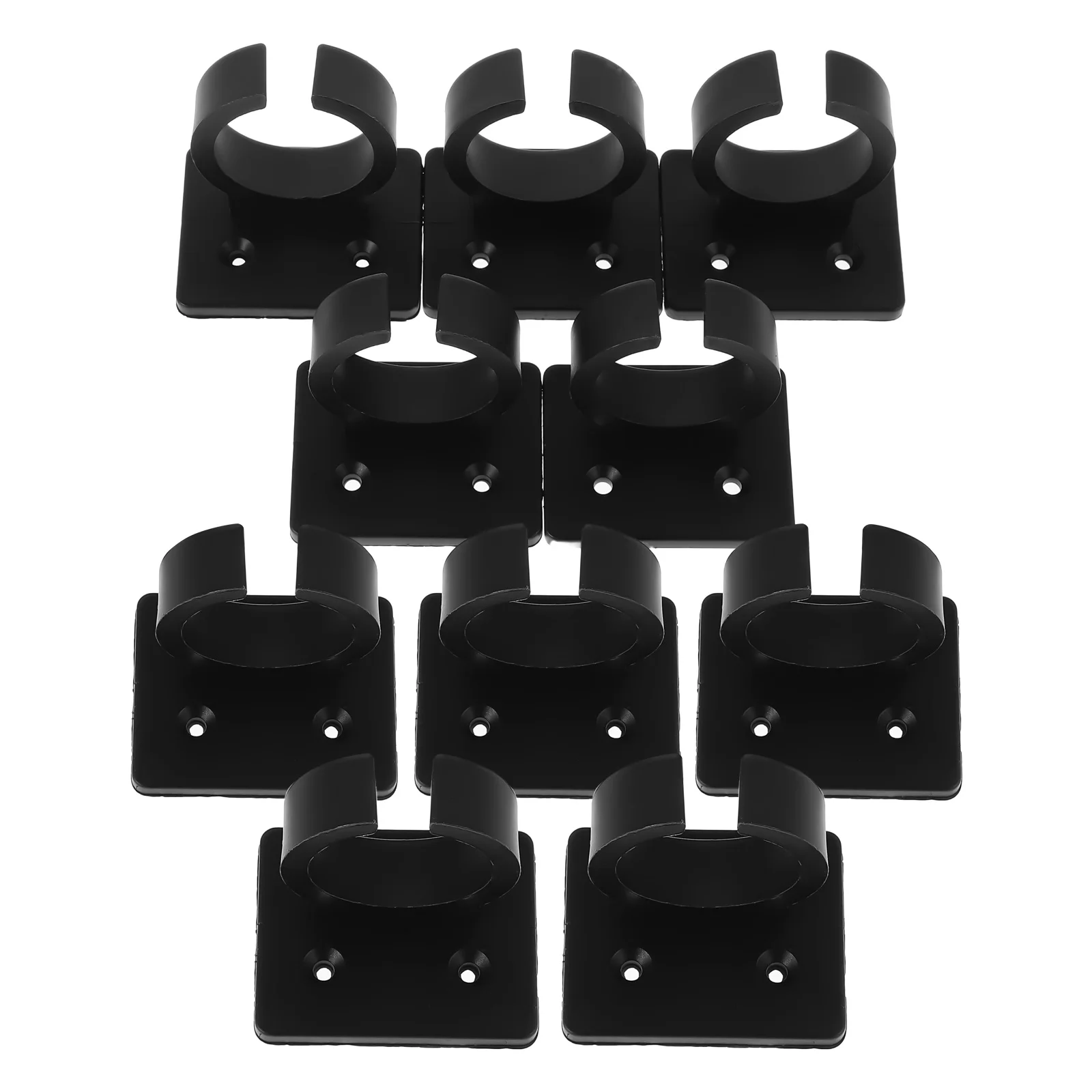 

10 Pcs Microphone Clip Wireless Microphones Holder Clamp Coat Hanger Black Plastic