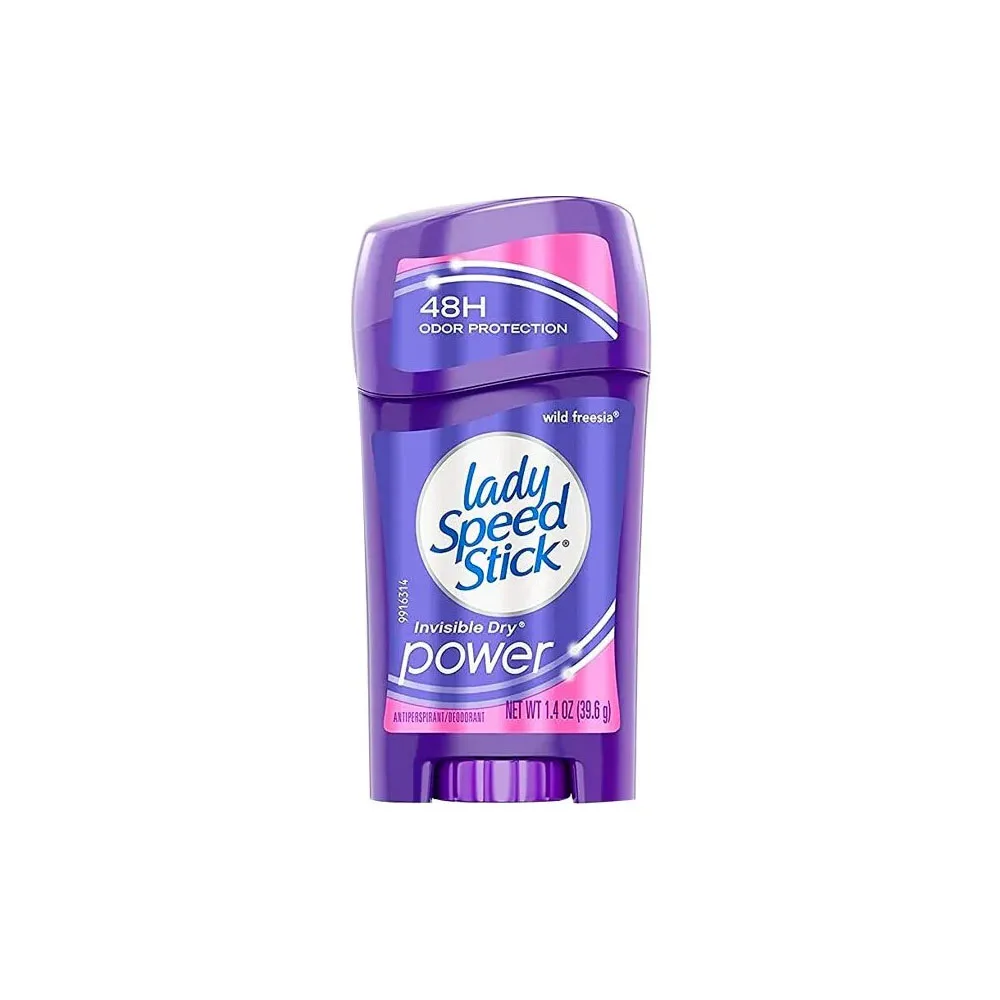 Lady Speed Stick Invisible Dry And Odor Removing Body Armpits Sweatproof Shower Fresh 1.4 oz For Men Women