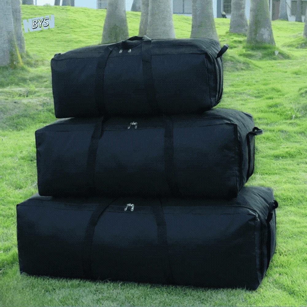 

55L/100L/150L Extra Large Capacity Travel Bag Waterproof Reinforced Handles Camping Tent Storage Bag Foldable Large Opening