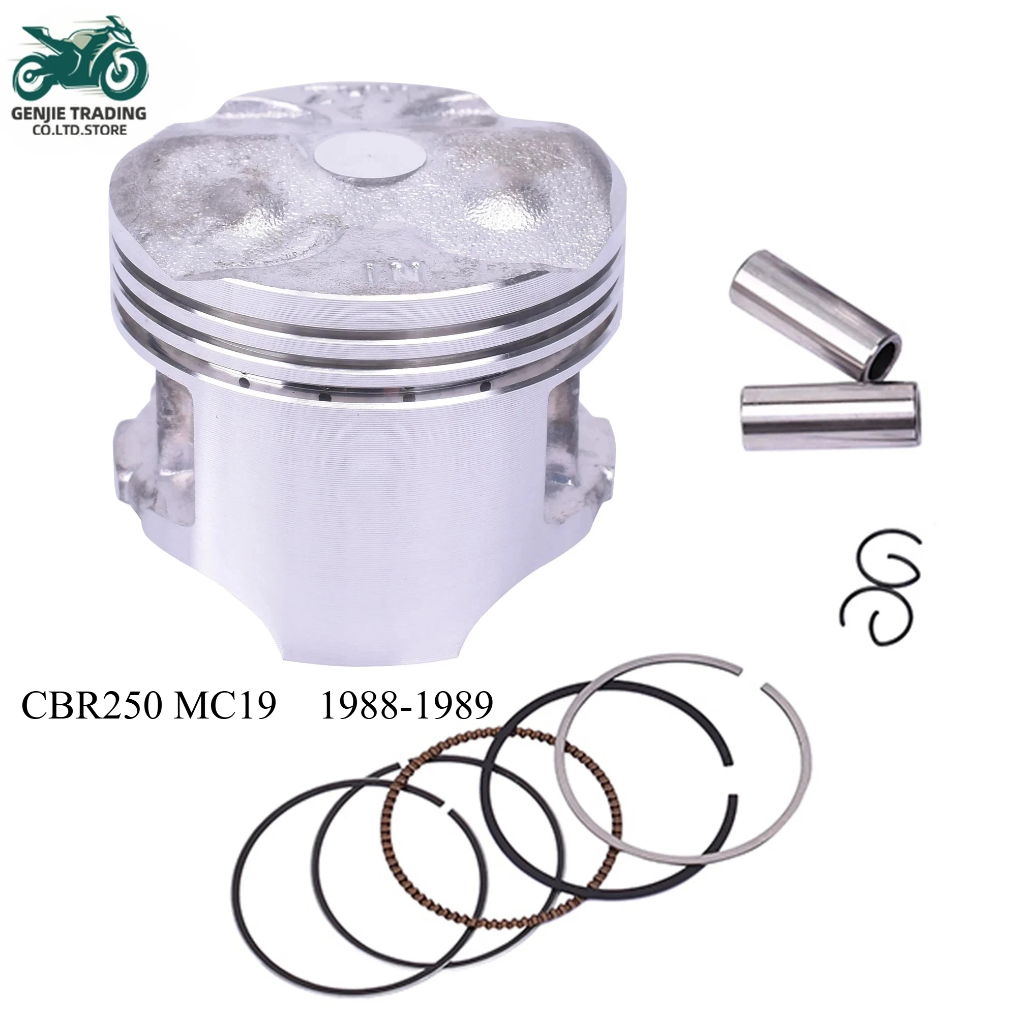 

STD~+100 +25 +50 +75 Motorcycle Engine Pison Ring Set 48.5mm 48.75mm 49mm 49.25mm 49.5mm For HONDA CBR250 MC19 KY1 1988 1989
