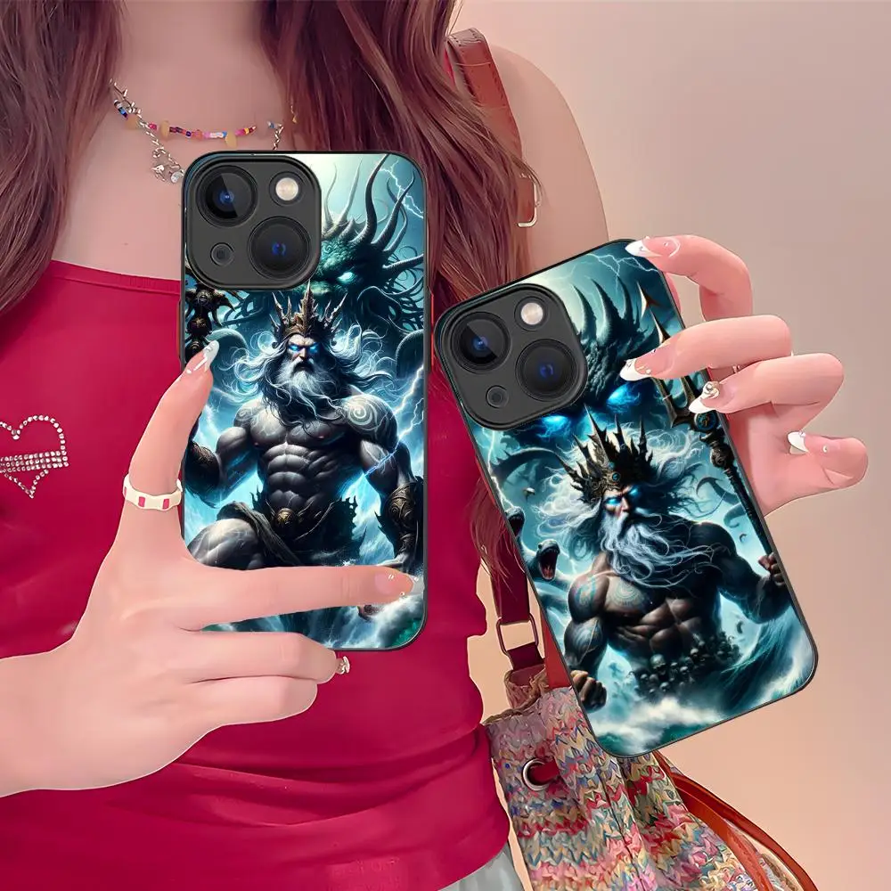 

Чехол для телефона «Морской бог Посейдон» для iPhone 17 16 15 14 13 12 11 X XR XS 8 7 Air Pro Max Plus Mini, цветной силиконовый чехол
