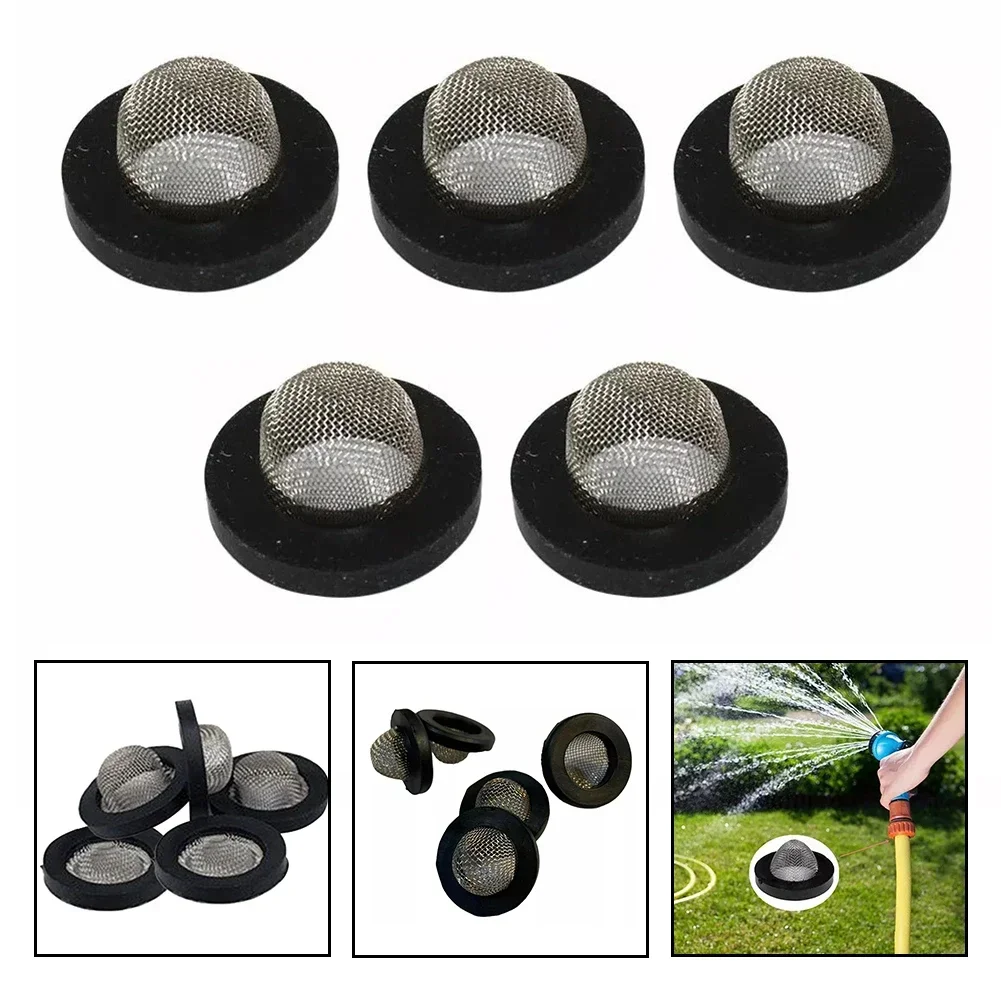 Joint de filtre pour tuyau d'arrosage, nettoyeur haute pression, filtre d'admission, écran, outils de jardinage, accessoires de machine à laver, 5 pièces