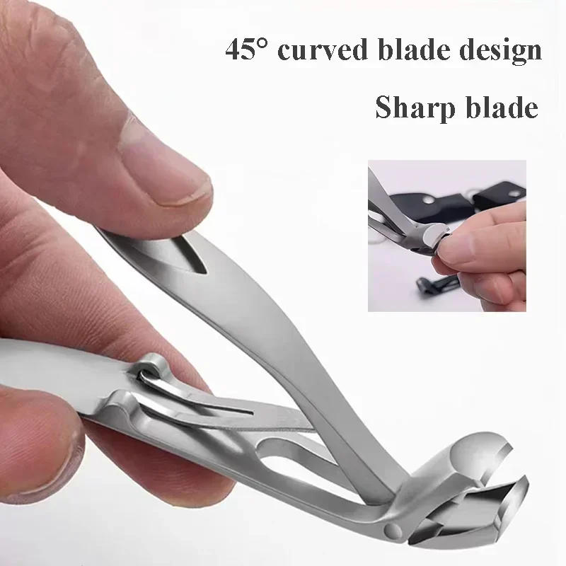 Toenail Clippers Wide Jaw Opening Thick Nails Cutter Stainless Steel Long Handle Professional Fingernail Clipper Manicure Tools