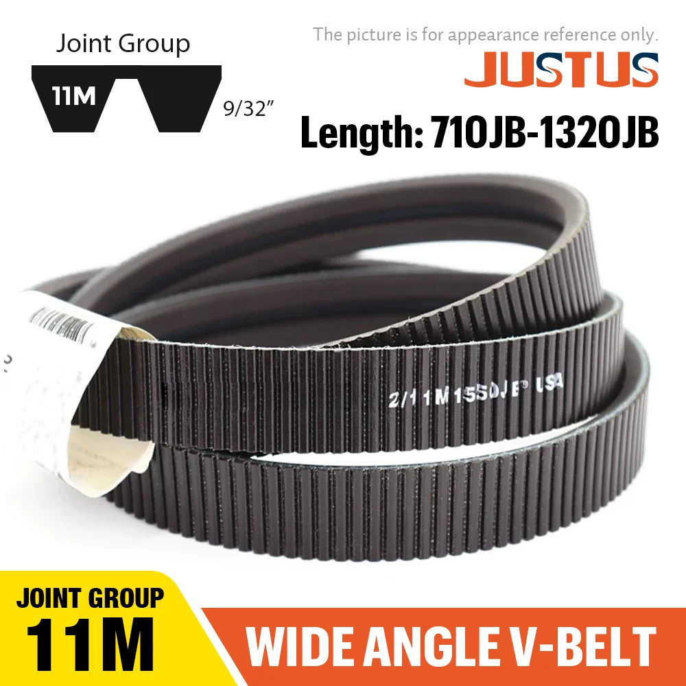 

GATES Wide angle V-belt Joint Group 2/11M 710JB to 3/11M 1320JB For Harbor Freight Lathe Drive Belt Transmission Triangle Belt