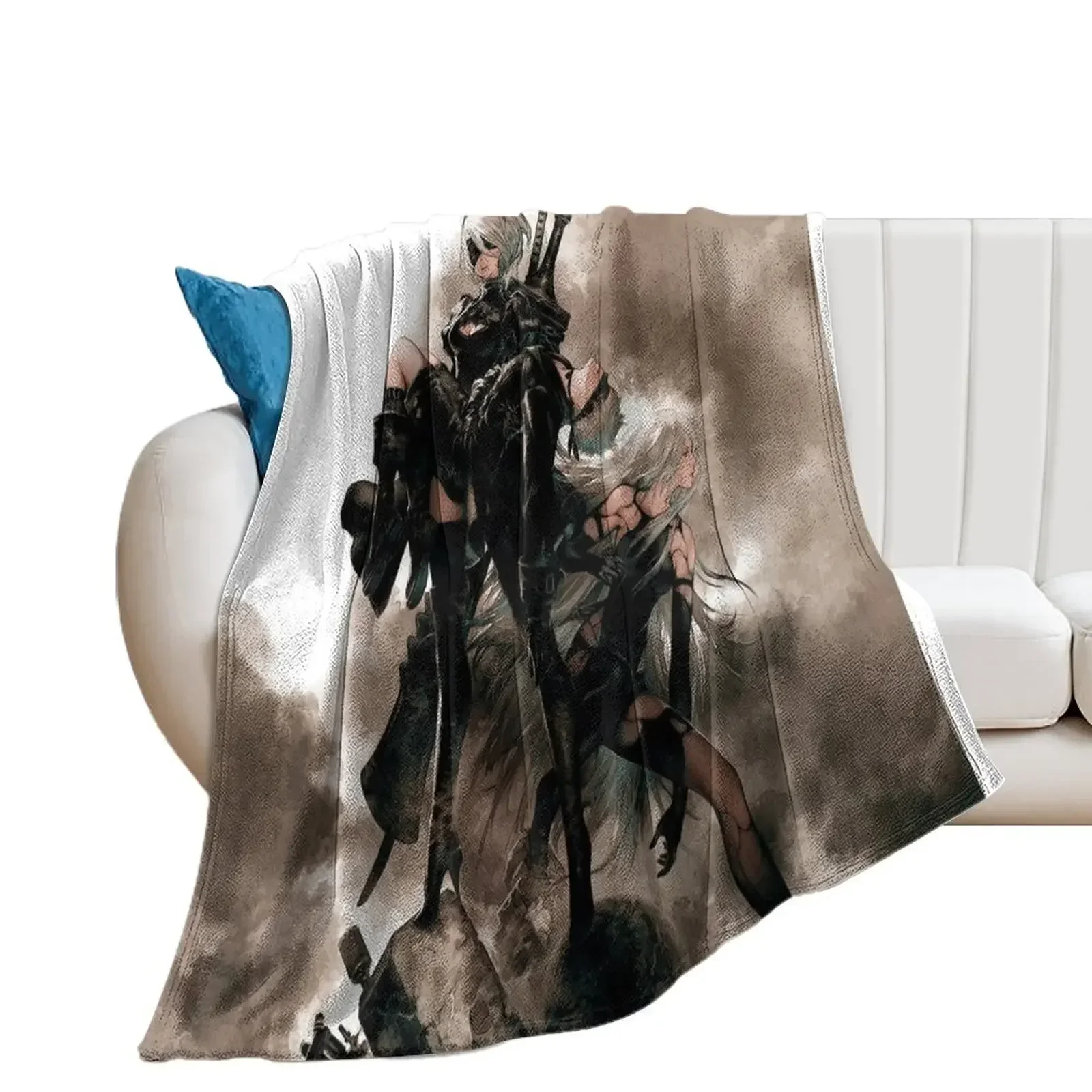 Nier Automata 9S A2 2B Throw Blanket Winter beds Sofa Throw Tourist Blankets For Sofas Blankets