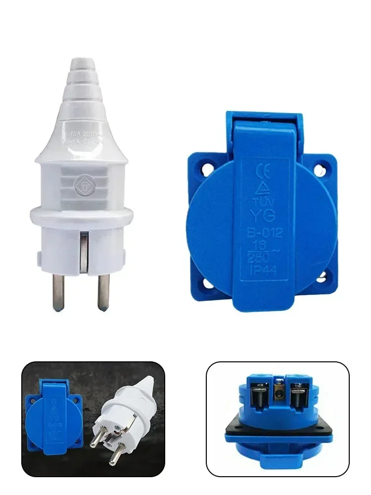 1ชิ้นซ็อกเก็ตกันน้ำสำหรับอุตสาหกรรมซ็อกเก็ตยุโรปปลั๊กยุโรป220V ทองแดง16A อุตสาหกรรมยุโรปสำหรับ generato น้ำมันเบนซิน