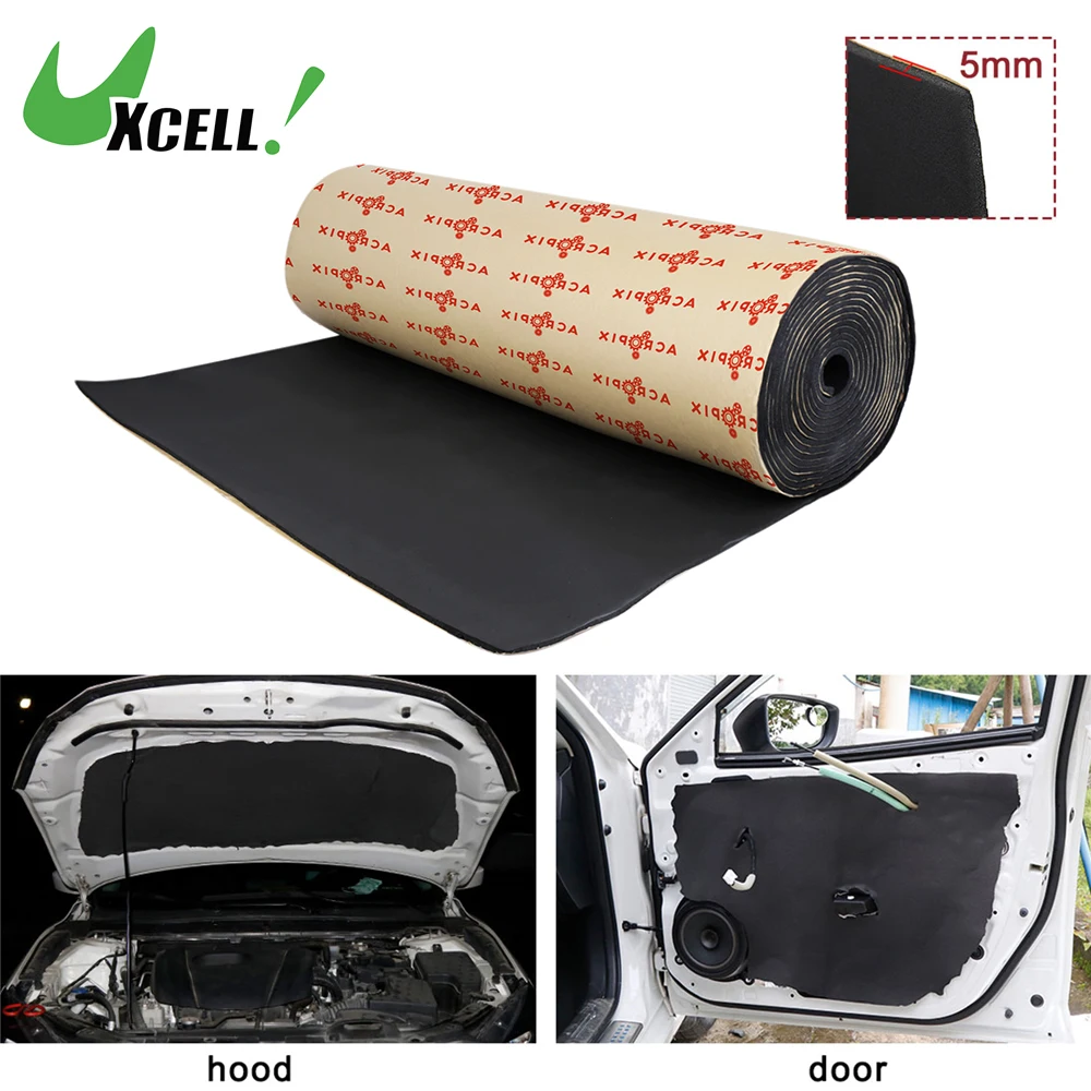 

Uxcell 5mmx100x63cm Car Cell Foam Sound Proofing Insulation Deadener Mat Self-adhesive ThermalI insulation Sound Damping Sheet