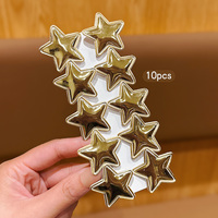 10 Golden Stars Simple and Cute Hair Clips for Daily Use Hair Accessories