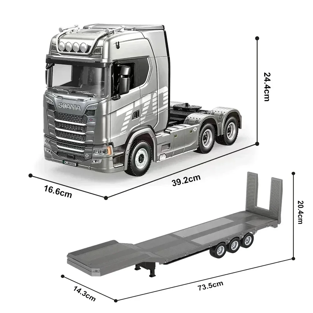 1/18 Huina 770S Trailerหัวรถรุ่นใหม่ของแท้รีโมทคอนโทรลวิศวกรรมรถของเล่นเด็กสี่ล้อไดรฟ์Ratio