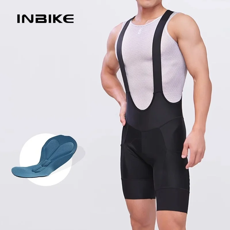 

INBIKE мужские летние велосипедные шорты с нагрудником, устойчивые к ультрафиолетовому излучению, быстросохнущие велосипедные шорты с эластичной интерфейсной подушечкой для комфорта велосипедного спорта