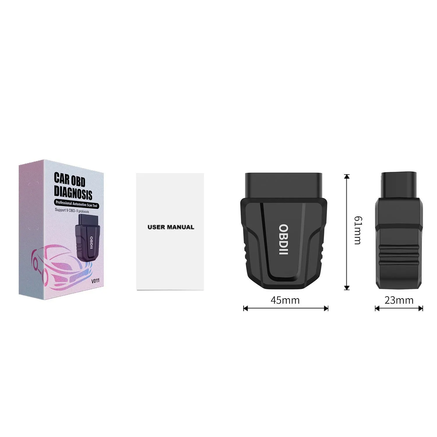 V011 OBD2 Scanner Code Reader OBD2 Car Diagnostic Detector Bluetooth 5.4 Automotive Clear Error Code Diagnostic Tools PK ELM327