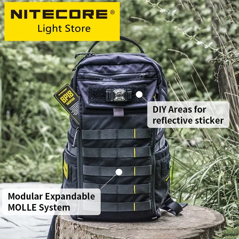 Nitecore BP18 18L Waterproof Travel Backpack Multi-purpose Commuter Trekking Fishing Sport Military Tactical  500D Nylon