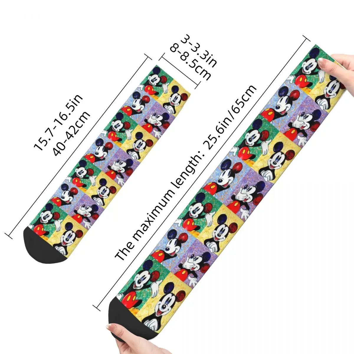 New Cartoon Mickey Mouse Minnie Socks Men\'s Women\'s Polyester Casual Socks Spring Summer Autumn Winter Middle Tube Socks Gift