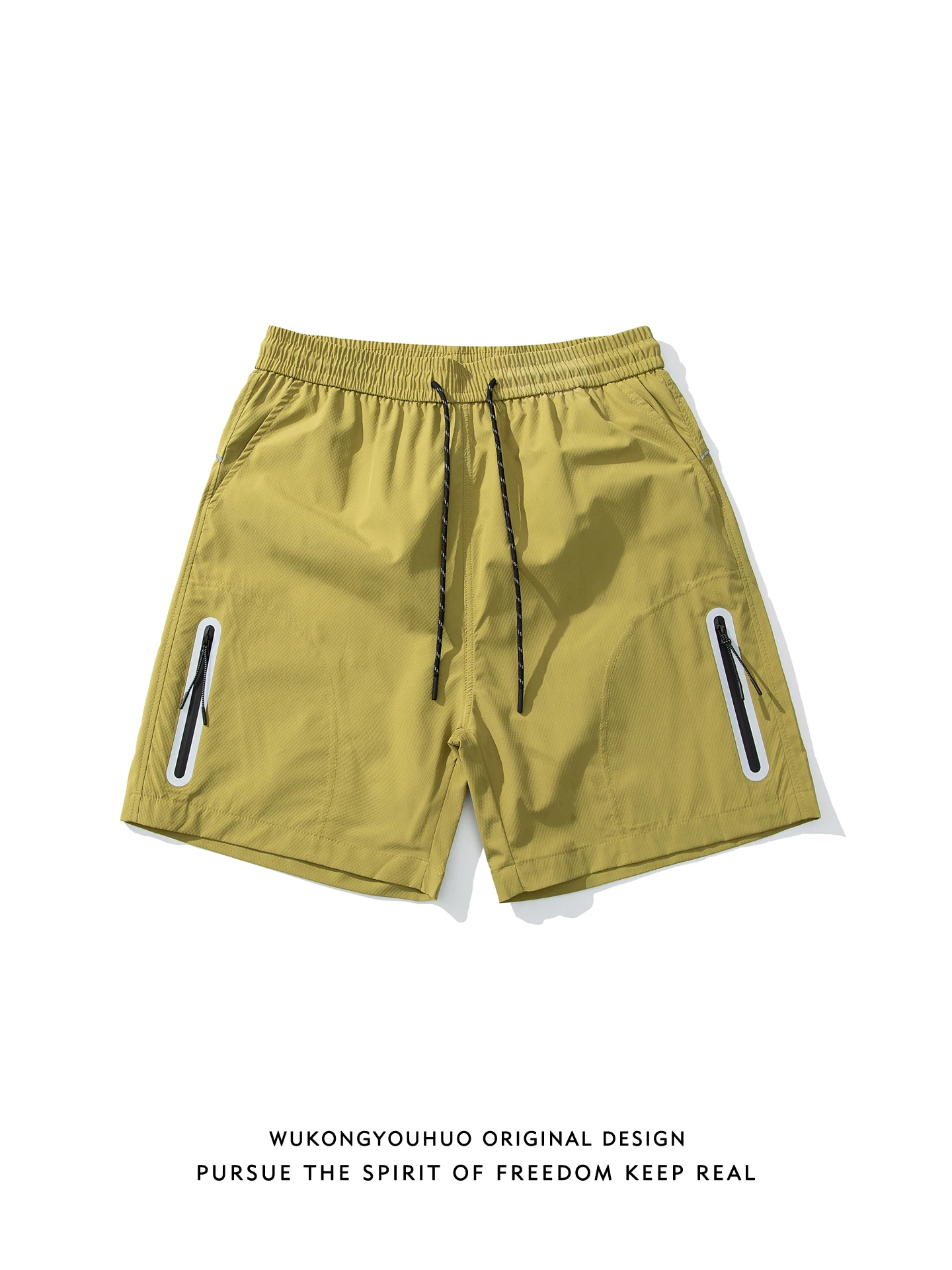 

Casual Outdoor Men's orts Elastic Loose Fit Summer Spor Five-Quarter Pants Straight Leg mid Waist Other Material