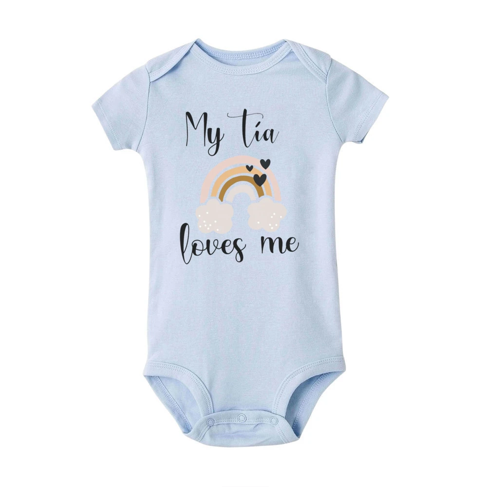 Baby Bodysuits My Aunt Loves Me Very Much Print Baby Romper Toddler Casual Jumpsuit Girls Boys Cute Clothes Newbron Rompers