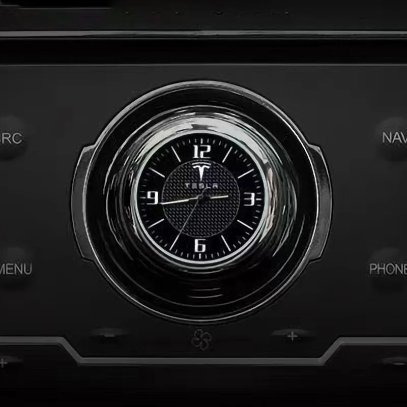 

Auto Car Dashboard Clock with Mini Watch Quartz Electronic Timepiece For Tesla Model 3 Model S Model X Model Y Roadster SpaceX