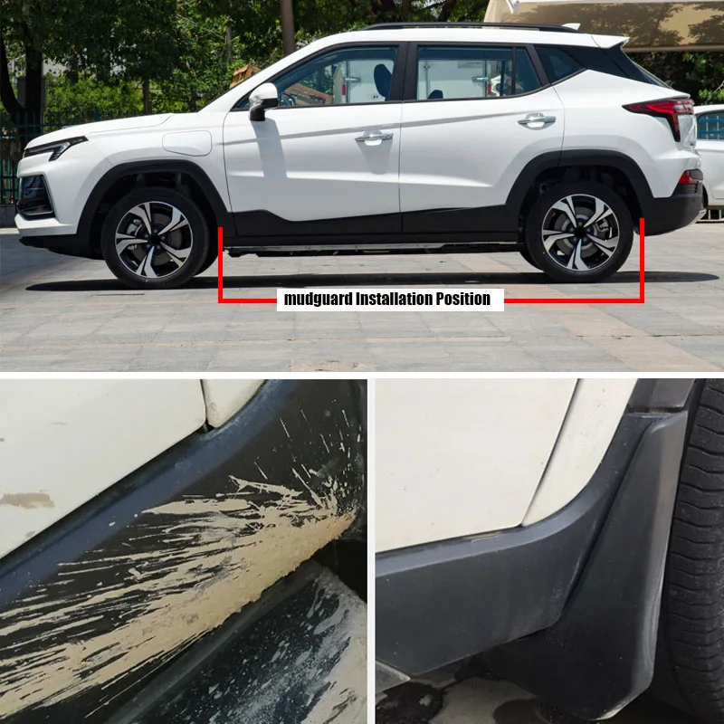 TONLINKER Car Mudguard For JAC e-JS4 EJS4 2021 2022 2023 Mudguards Splash Guards Front Rear Fender Mudflaps 4Pcs Accessories