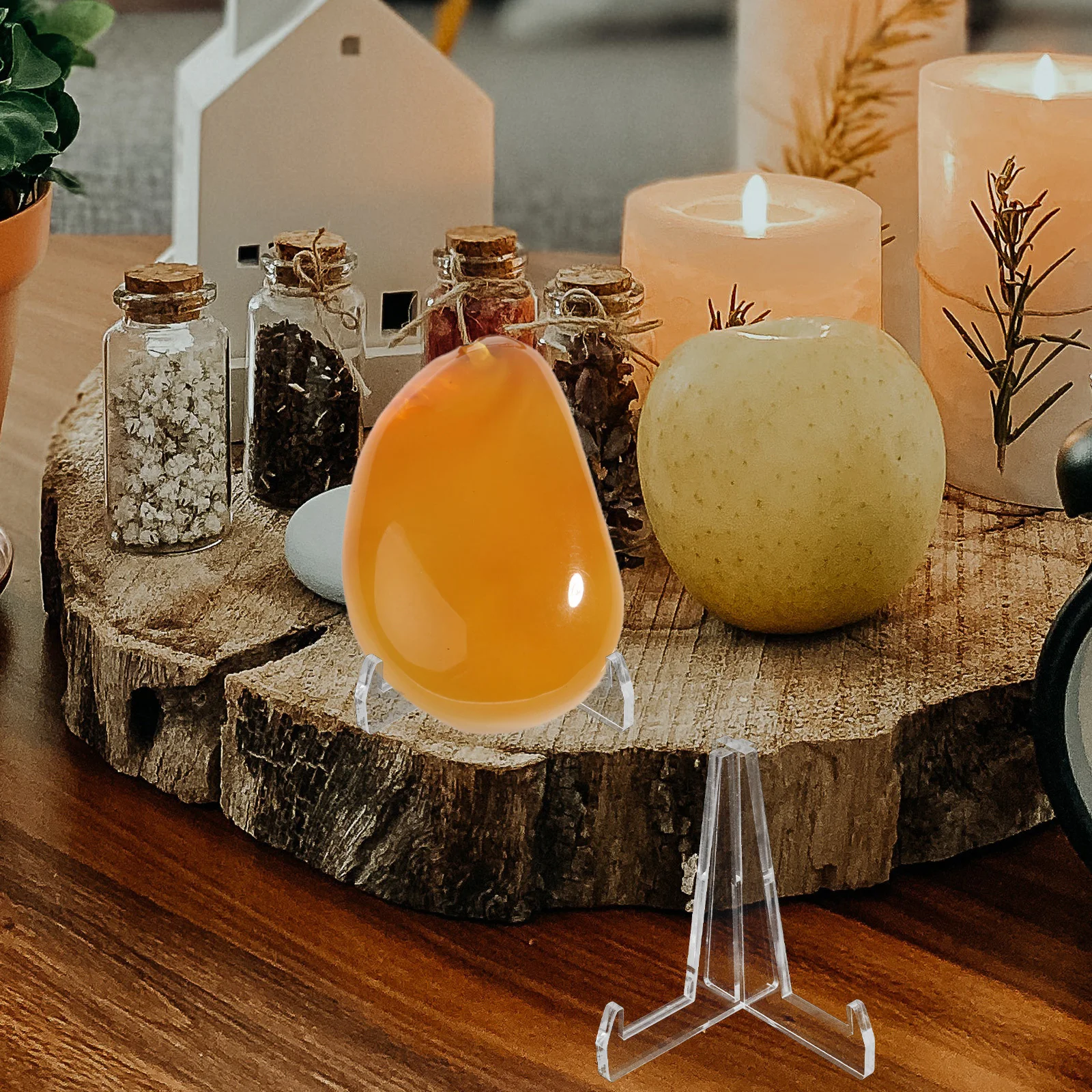 

2Pcs Clear Plate Display Stands Multi-Functional Acrylic Rack for Dish Cup Saucer Organizer Desktop Tea Collection Holder