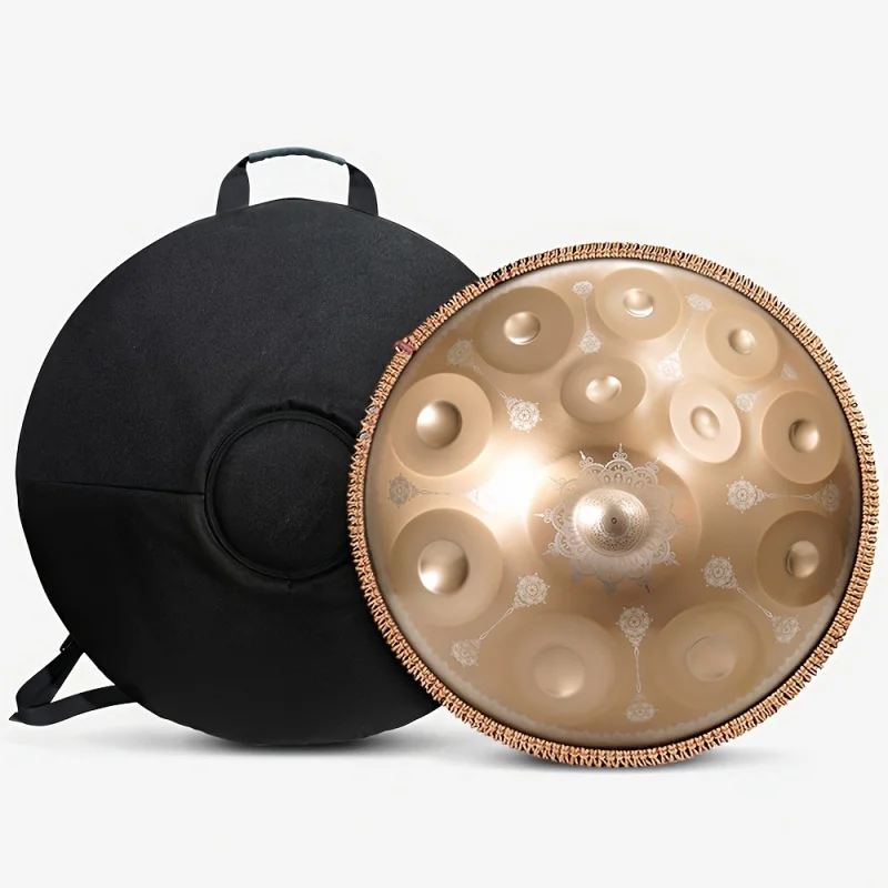 

432hz 12-Tone Handpan Drum with Carved Pattern - 22-Inch D Minor, High-Quality Steel Tongue Drum for Yoga