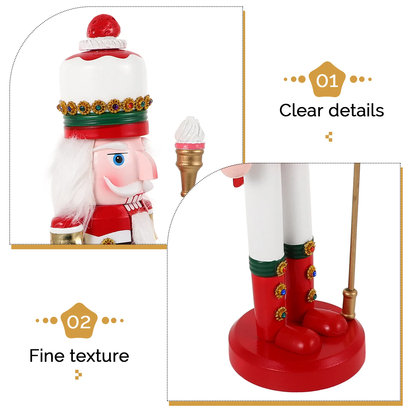 

Classic Colorful Wooden Nutcracker Xmas Ornament Decorative Christmas Tabletop Home Decor Xmas Nutcrackers Nutcracker Decor