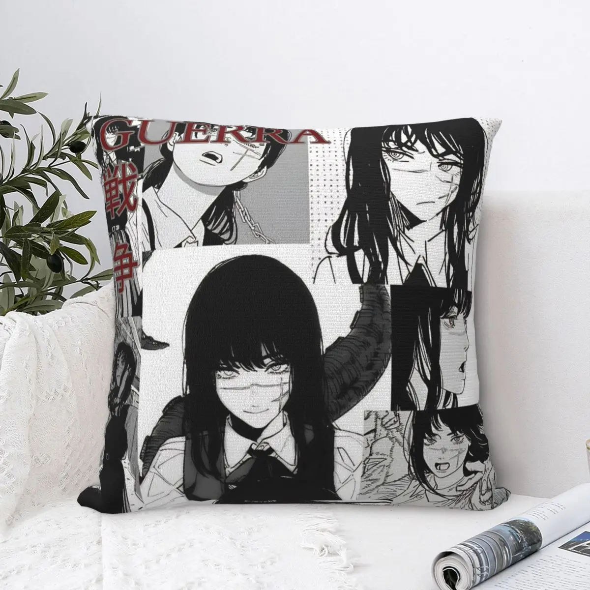 Yoru Chainsaw Man War Devil Pillow Cases Japanese Manga Cushion Covers Customized Decorative Pillowcover for Home 40*40cm