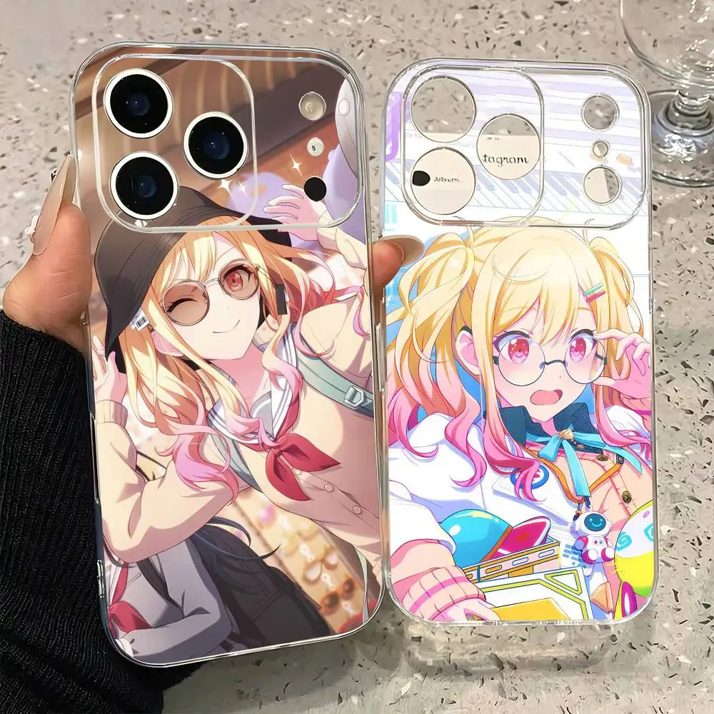 Чехол для телефона Tenma Saki Game P-Project S-Sekai для iPhone 17, 16, 15, 14, 13, 12, 11 Plus, Pro Max, мягкий прозрачный чехол