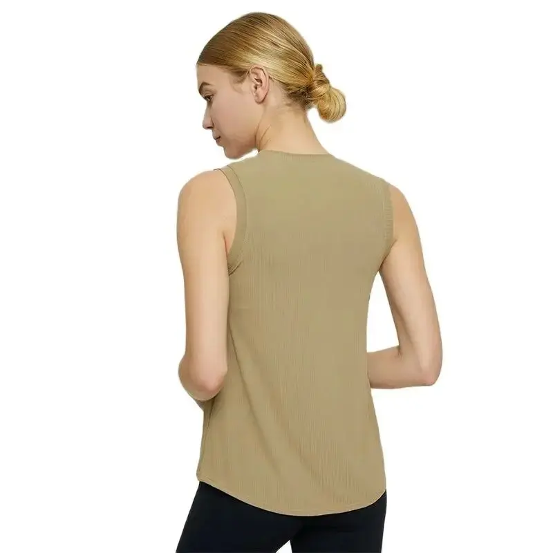 Camicia da yoga Camicia da palestra da donna Camicie sportive ad asciugatura rapida Top da palestra posteriore Camicia fitness da donna Top sportivo senza maniche Gilet da yoga