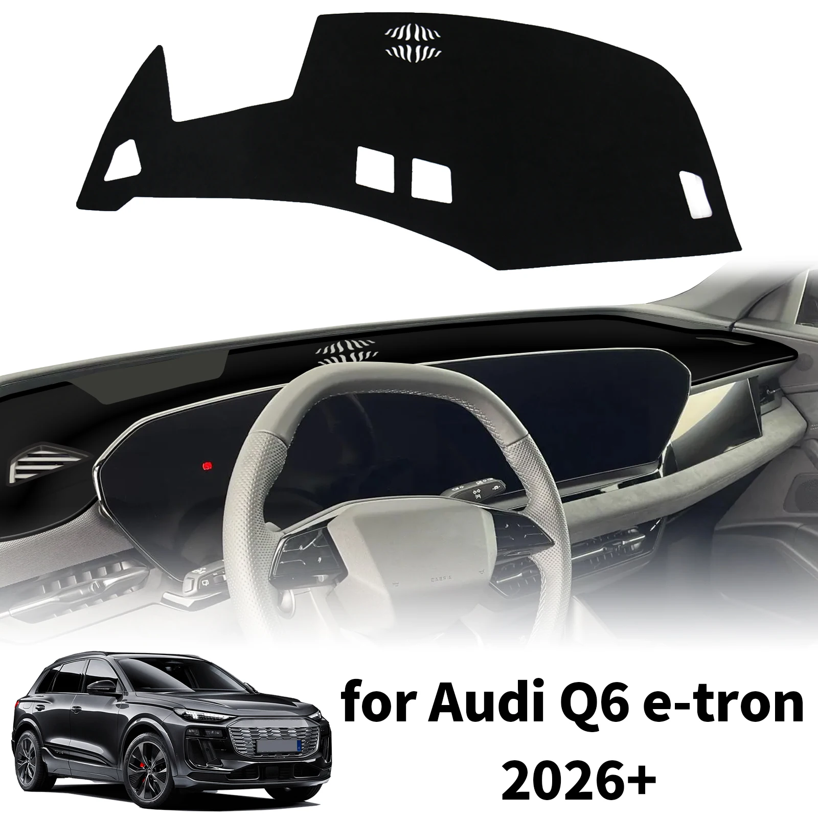 

fit for Audi Q6 e-tron Sportback 2026 etron Car Dashmat Dashboard Cover Pad Protective Carpet Accessories DashMat Sunshade