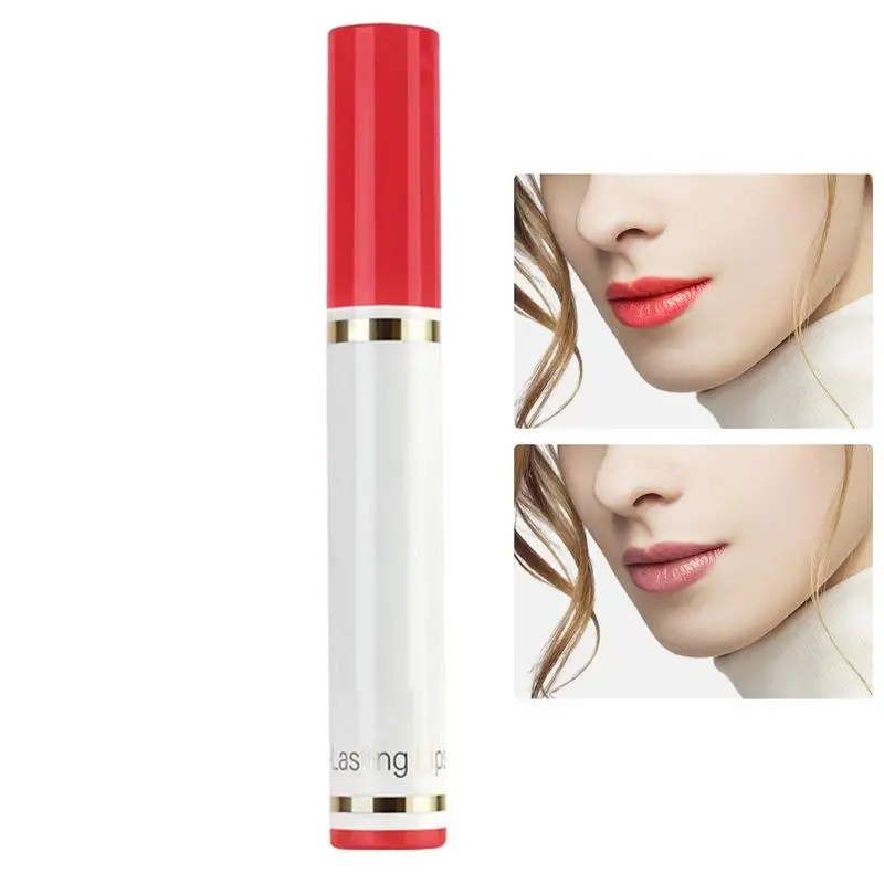 Lápiz Delineador de labios mate Sexy, lápiz labial líquido de contorno rojo, resistente al agua, larga duración, antiadherente, Cosméticos tintados