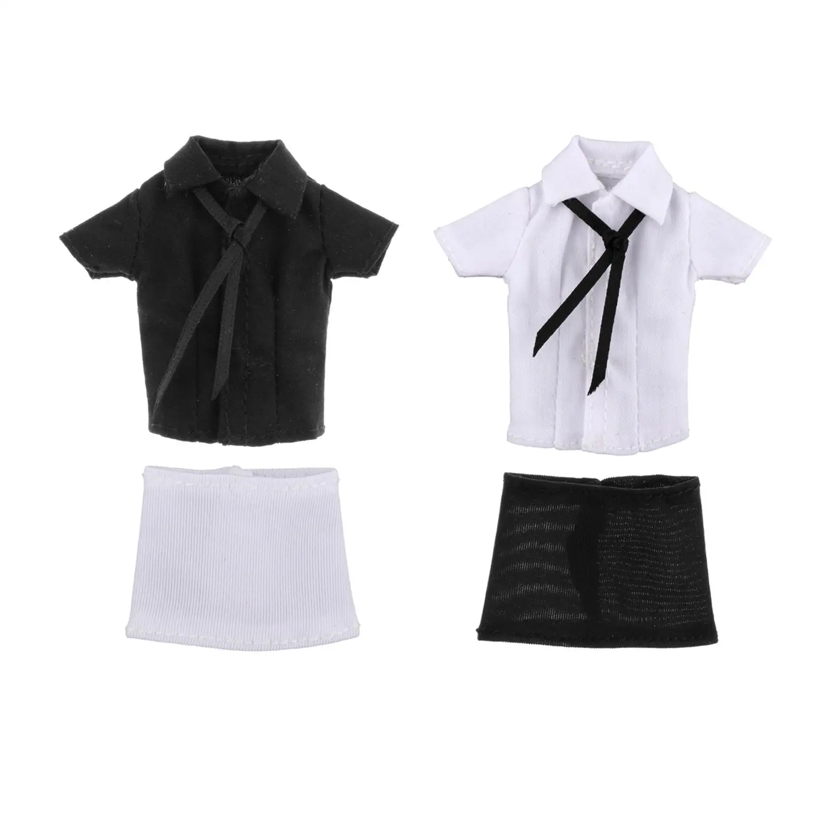 

1/12 Female Figure Clothes Short Skirt Shirt Tie Stylish Accessories Action Figures Clothes Outfit for 6inch Female Dolls Figure