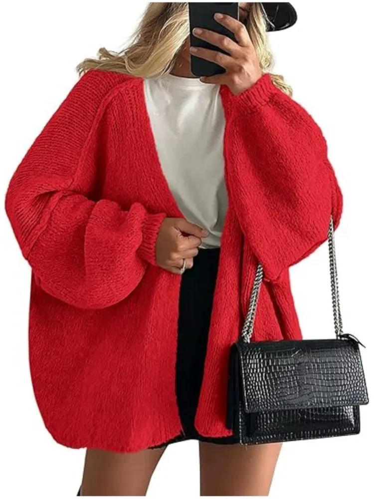 

Осень и зима, новый вязаный топ для путешествий, женский индивидуальный уличный повседневный свободный однотонный свитер с круглым вырезом, куртка