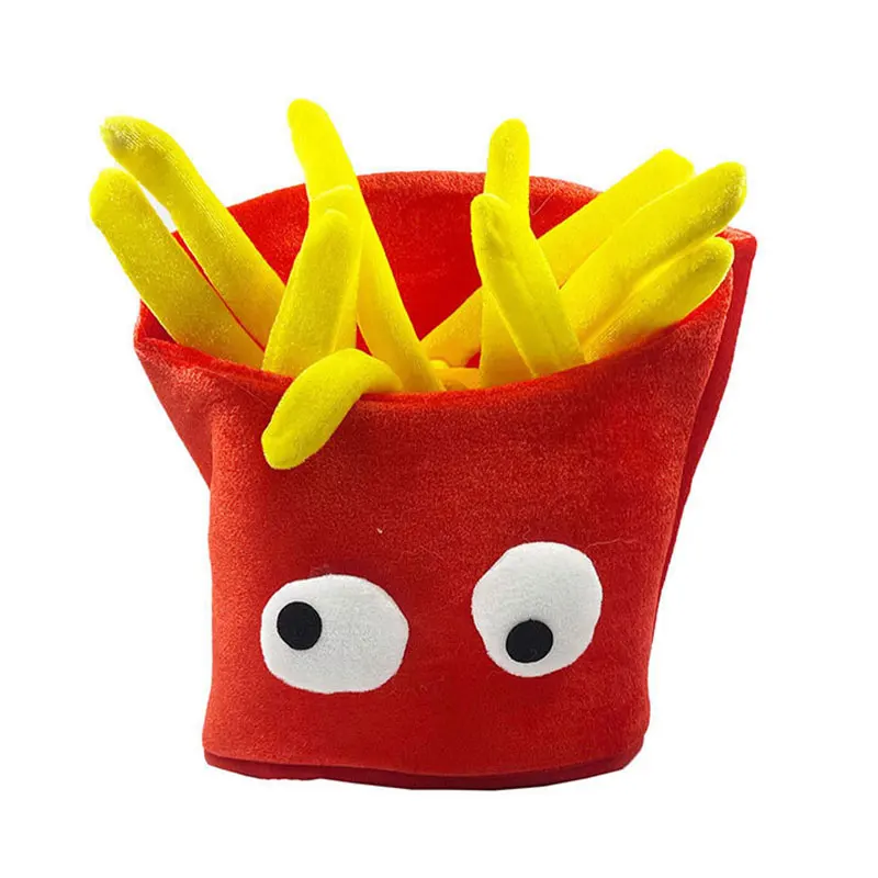 PESENAR  French Fries Hat Cute And Funny Headgear Party Dress Up Photos Adult And children's Gifts Birthday Props