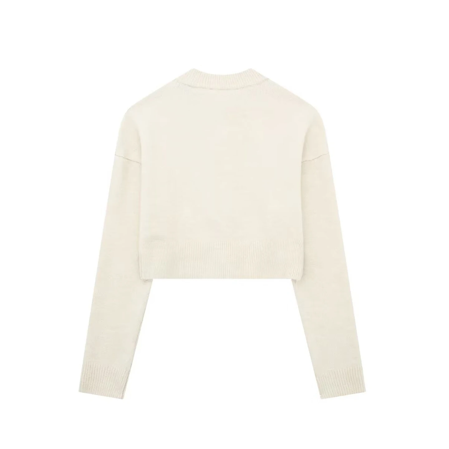 سترة Z النسائية العصرية المستديرة Ne Long Sve ort المحبوكة Jaet 2025 سترة جديدة متعددة الاستخدامات فضفاضة مفتوحة