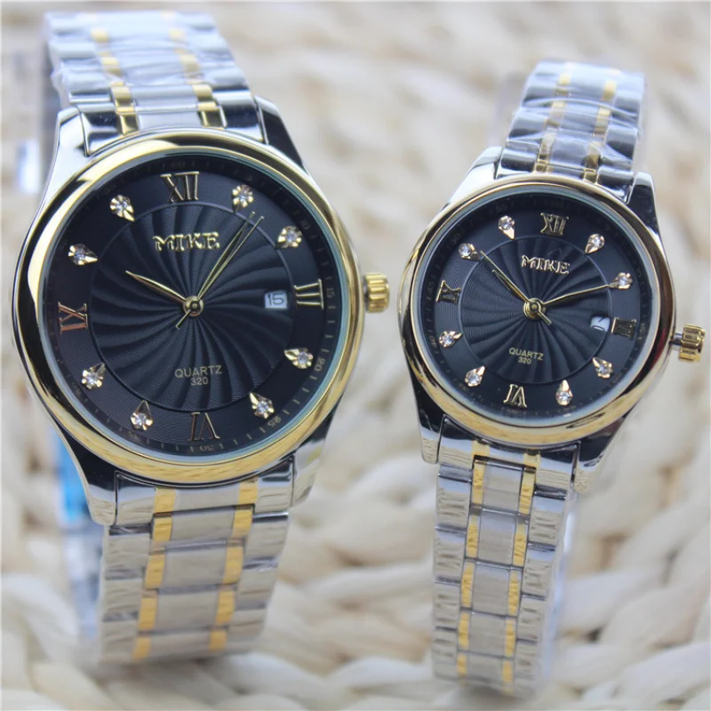 MikeMk320Business Ultra-Thin Couple Watch Steel Watch Men's and Women's Quartz Watrproof Watch Non-Mechanical