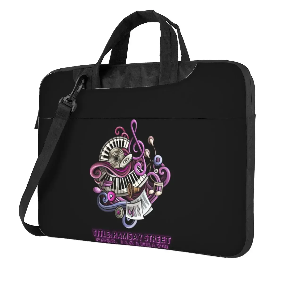 Title Ramsay Street Code Jagannath Music Pianokeys Instruments Crossbody Laptop Bag Case Computer Bag Resistant Notebook Pouch