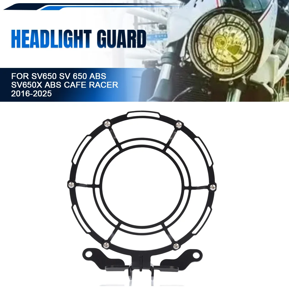

For Suzuki SV650 SV 650 ABS SV650X ABS Cafe Racer 2016-2023 2024 2025 Motorcycles Headlight Grille Grill Guard Cover Protection