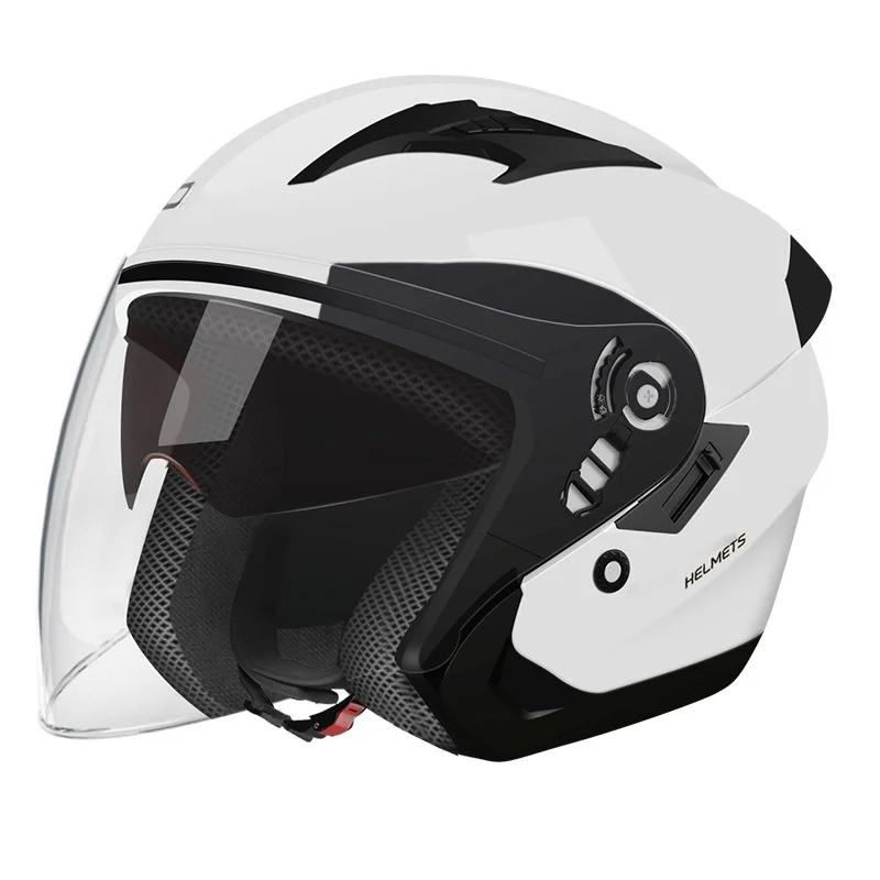 

STLFHalf Face Helmet DOT Certification Custom Color Comfortable Ventilate Double Lens China Motorcycle Helmet LED Tail Light